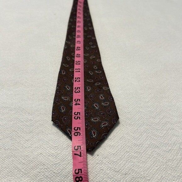 Neil Martin Italian Silk Necktie Made in USA Paisley Print Tie Office Career - Picture 7 of 8